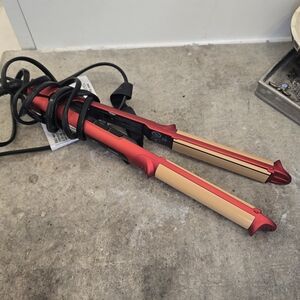 Red and Gold Hair Straightener - Ceramic Flat Iron